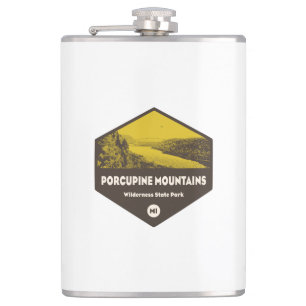 Porcupine Mountains Wilderness State Park Michigan Hip Flask