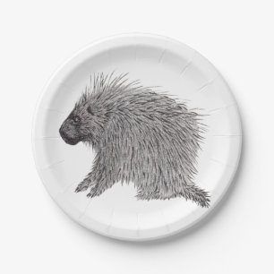 Porcupine Paper Plate