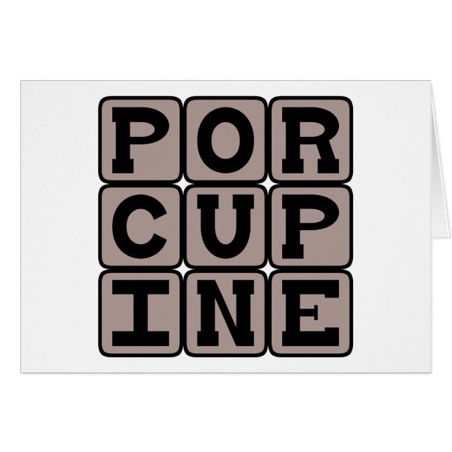 Porcupine, rongeur à caille fine (Devant horizontal)