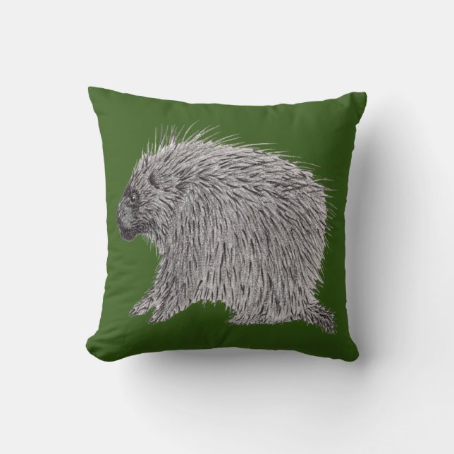 Porcupine Throw Pillow (Front)