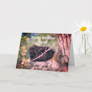 Porcupine Wildlife Personalized Birthday Card