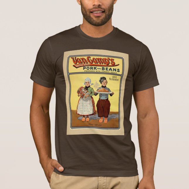 Pork&Beans M's brown T-Shirt (Front)
