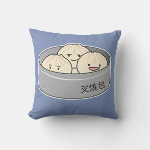 Pork Bun dim sum Chinese breakfast steamed bbq bun Outdoor Pillow