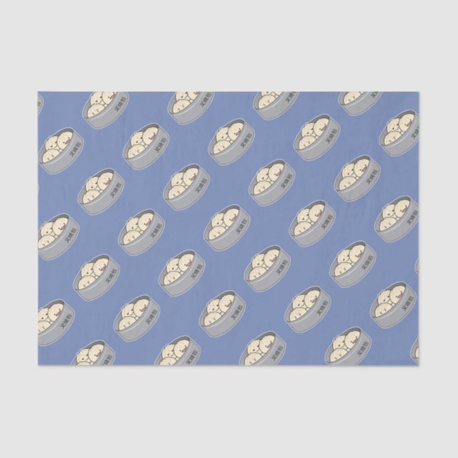 Pork Bun dim sum Chinese breakfast steamed bbq bun Tissue Paper (Front)