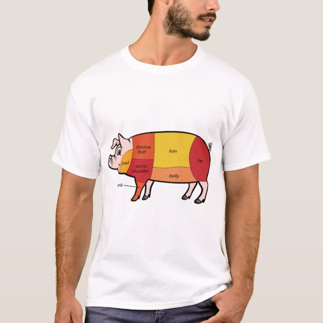 Pork Butcher Chart (2) T-Shirt (Front)
