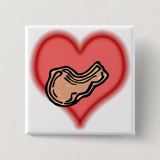 pork chop 2 inch square button (Front)