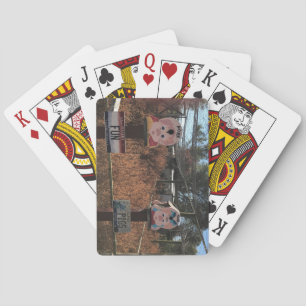 Pork Chop, Fun Pigs, Idaho Funny Signs Playing Cards
