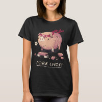 pork chop , pig shirt, cute pig, karate shirt, por
