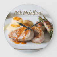 Pork medallions tenderloin with potatoes and beans