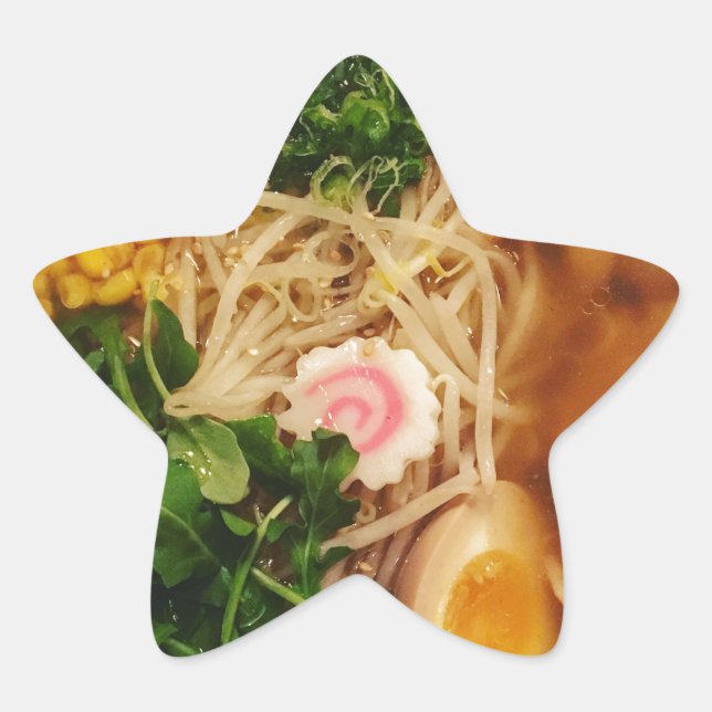 Pork Ramen Noodles Star Sticker (Front)