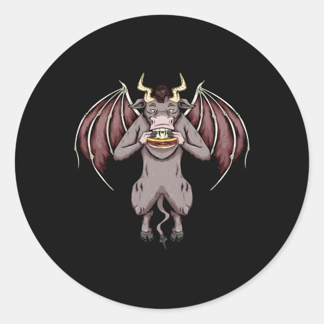 Pork Roll New Jersey Devil Nj State Original Classic Round Sticker (Front)