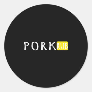 Pork Rub Funny Outdoor Summer Barbecue Grill  Classic Round Sticker