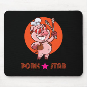 Pork Star Bbq Byrbecue Grilling Ribs Summer Time P Mouse Pad