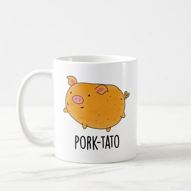 Pork-tato Funny Potato Pun  Coffee Mug (Left)