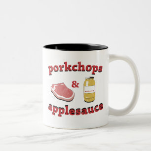 porkchops & applesauce Two-Tone coffee mug