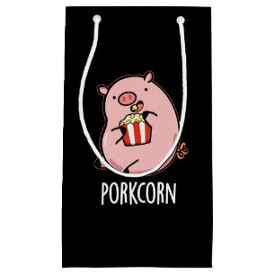 Porkcorn Funny Popcorn Pun Dark BG Small Gift Bag