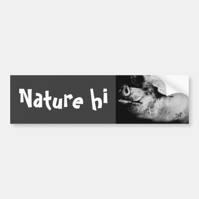 porker portrait bumper sticker (Front)