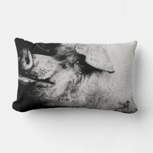 porker portrait lumbar pillow