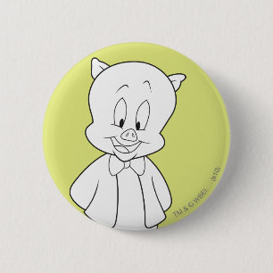 Porky Hello Friend 2 Inch Round Button