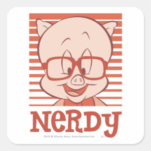 Porky - Nerdy Square Sticker