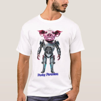 Porky Personas funny Pig characters. Terminator T-Shirt