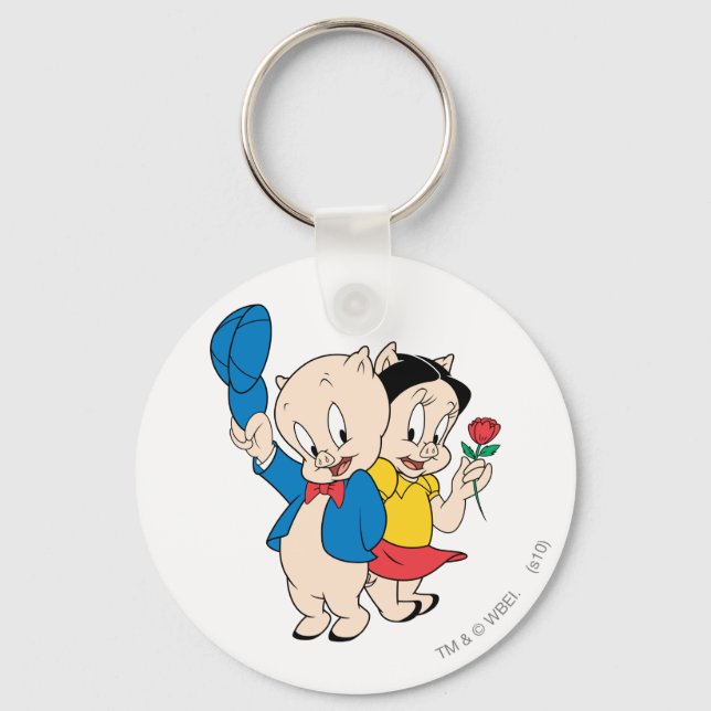 Porky Pig and Petunia Keychain (Front)