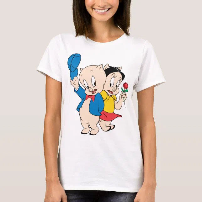 Porky Pig and Petunia T-Shirt Zazzle