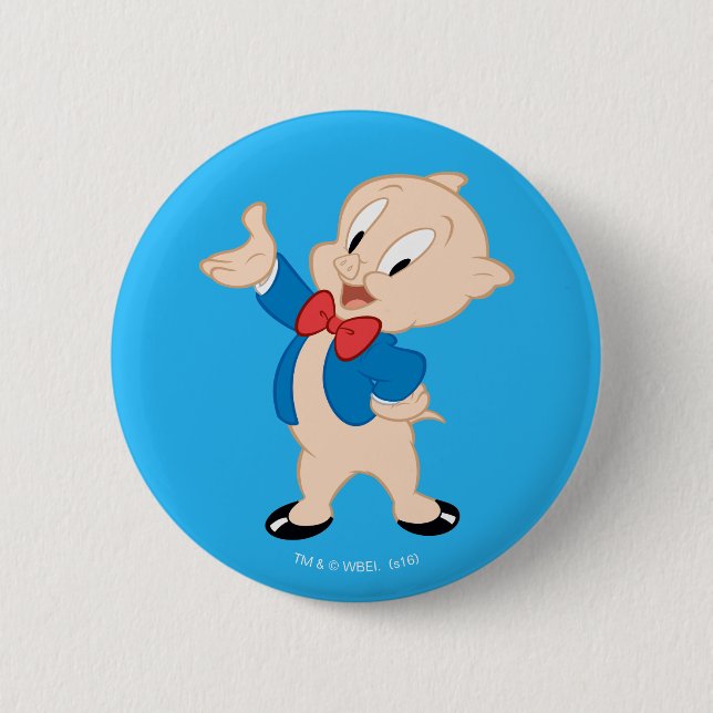 Porky Pig | Classic Pose 2 Inch Round Button (Front)