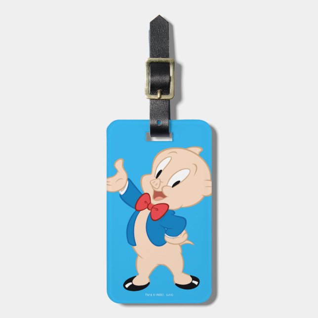 Porky Pig | Classic Pose Luggage Tag (Front Vertical)
