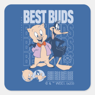 Porky Pig & DAFFY DUCK™ Best Buds Square Sticker