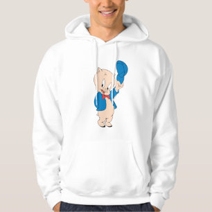 Porky Pig   Waving Hat Hoodie