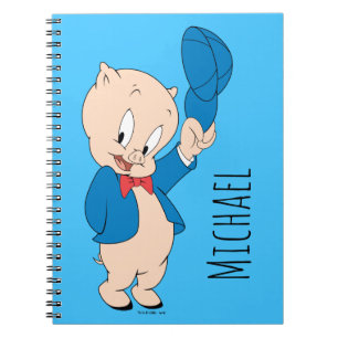 Porky Pig   Waving Hat Notebook