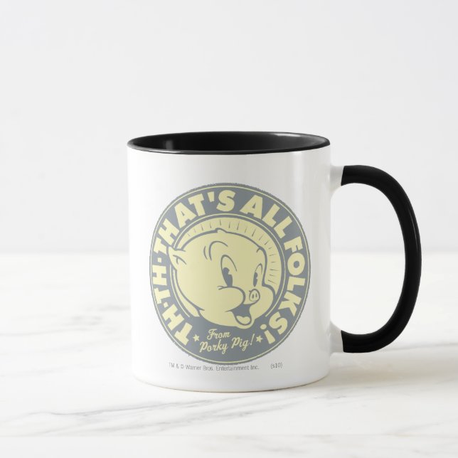 Porky TH-TH-THAT'S ALL FOLKS! Mug (Right)