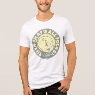 Porky TH-TH-THAT'S ALL FOLKS! Tri-Blend Shirt