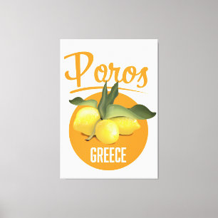 Poros Greece travel poster Art Print