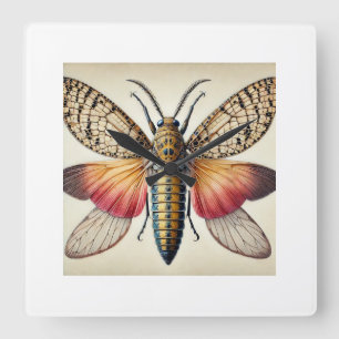 Porphyrochroa Insect 070824IREF241 - Watercolor Square Wall Clock