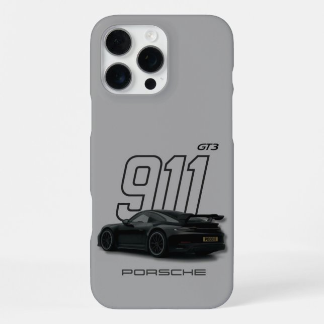 Porsche 911 GT3 Phone Case – Sleek Grey Design (Back)