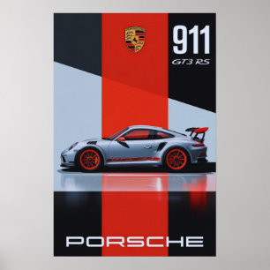 Porsche 911 GT3 RS – Precision in Motion" 🚗🔥 Poster