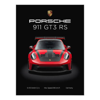 Porsche 911 GT3 RS Red Supercar Photo Print