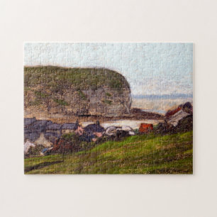 Port and the Falaise d'Aval Monet Fine Art Jigsaw Puzzle