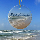 Port Aransas Beach in Texas Ceramic Ornament<br><div class="desc">Lovely seaside photograph of Port Aransas Beach in Texas. A great gift for a Texan who loves Mustang Island in the summer. An ocean vacation in the sea and sun is just what everybody needs.</div>