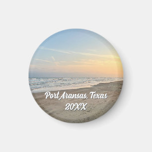 Port Aransas Beach Sunset Texas Photography Magnet