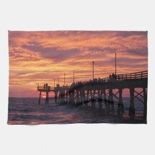 Port Aransas Beach Towel - Gulf Coast Sunset 