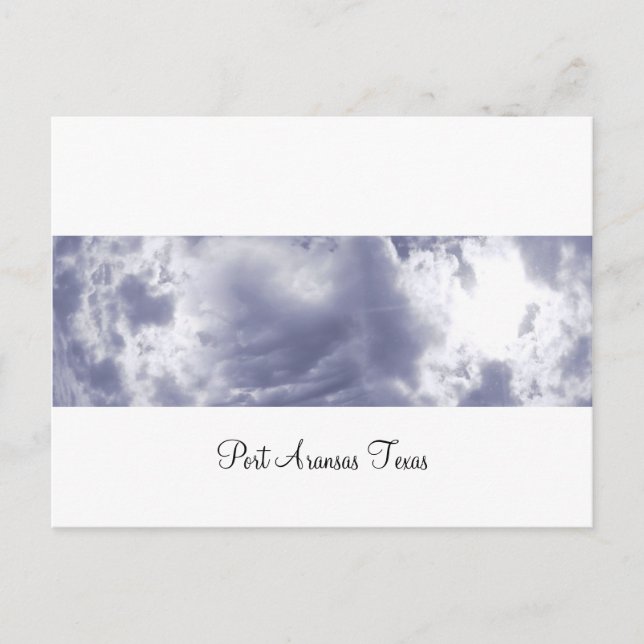 Port Aransas (Panoramic) Clouds Postcard (Front)