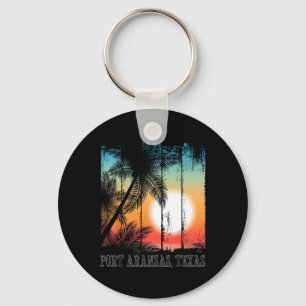 Port Aransas Texas Beach Palms Vacation Surf Sundo Keychain