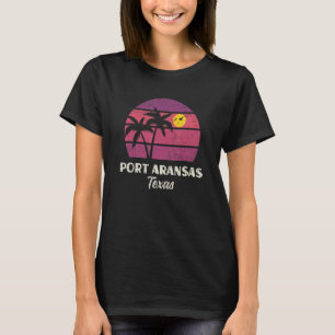 Port Aransas Texas Beach Vacation Retro Summer Vin T-Shirt