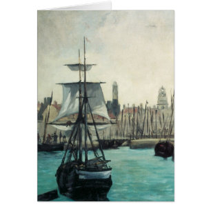 Port at Calais by Manet, Vintage Impressionism Art