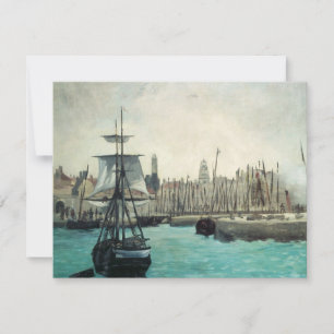 Port at Calais by Manet, Vintage Impressionism Art