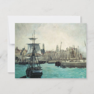 Port at Calais by Manet, Vintage Impressionism Art
