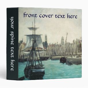 Port at Calais by Manet, Vintage Impressionism Art Binder